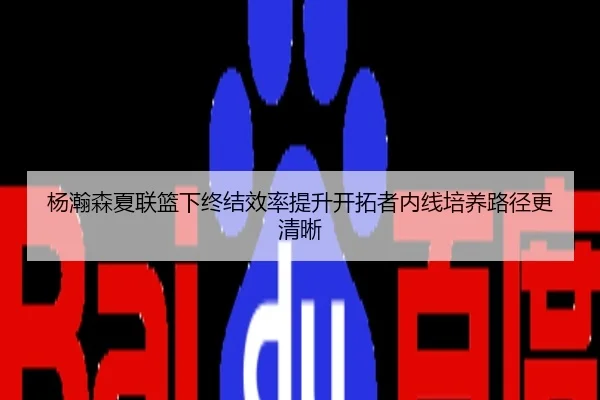 杨瀚森夏联篮下终结效率提升开拓者内线培养路径更清晰